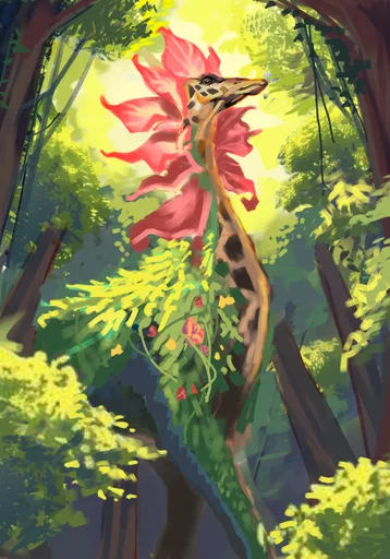 Girafe Florale